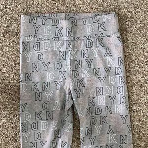 DKNY sport gray patterned leggings, girls size 12
